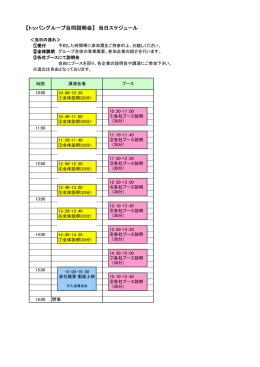 【トッパングループ合同説明会】 当日スケジュール