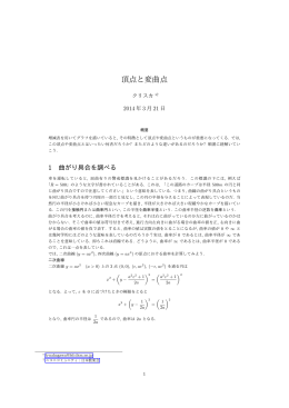 頂点と変曲点