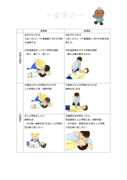 救急蘇生法変更点について