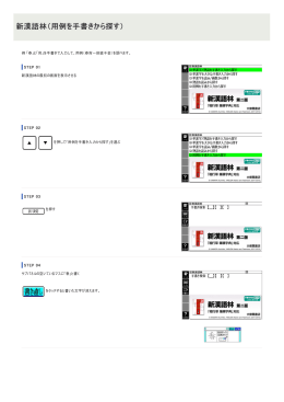 新漢語林（用例を手書きから探す）- 電子辞書活用事例集