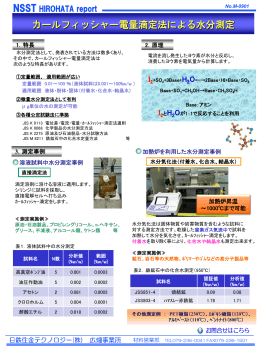 M-0901 カールフィッシャー電量滴定法による水分測定
