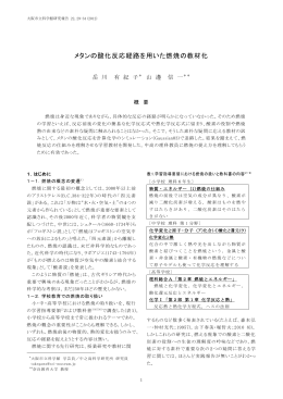 メタンの酸化反応経路を用いた燃焼の教材化