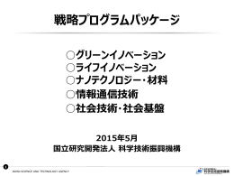 戦略プログラムパッケージ
