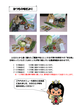 ふるさと納税パンフレット（はつもの味だより） [215KB pdfファイル]