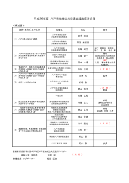 出席者名簿 [66KB PDF]