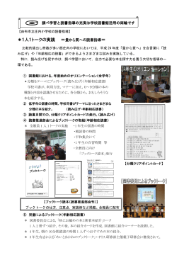 ＊1人1トークの実践 ＝量から質への読書指導＝