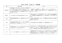 平成23年度ふれあいトーク報告書.