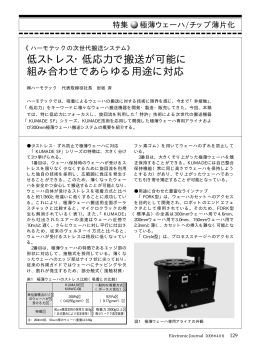 低ストレス・低応力で搬送が可能に 組み合わせであらゆる