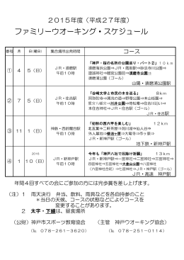 2015年度ファミリーウォーキング