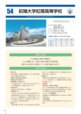 拓殖大学紅陵高等学校 - 千葉県私立中学高等学校協会