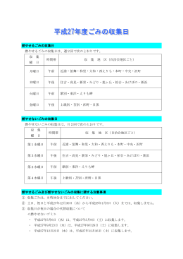 平成27年度の収集日 (PDF 179KB)