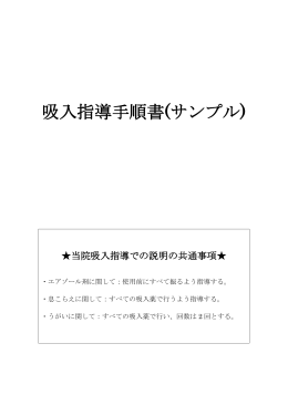 吸入指導チェックリスト（PDF：332KB）