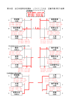第39回 全日本高等学校選抜 ソフトテニス大会 近畿予選（男子）結果