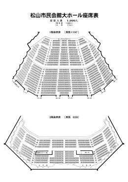 松山市民会館大ホール座席表