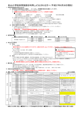 松山小学校体育施設を利用しようとされる方へ