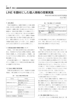 LINE を題材にした個人情報の授業実践
