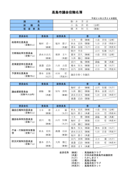 議会役職名簿(PDF文書)
