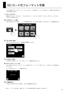 SD カードのフォーマット手順