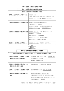 中高一貫教育と周防大島高校の教育