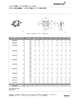 フロントまたは背面の、トラニオン取付, シリーズ MT5, MT6
