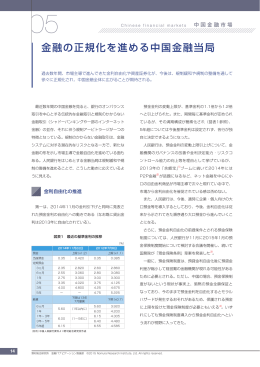 金融の正規化を進める中国金融当局 - Nomura Research Institute