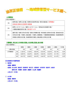 人件費割合 介護報酬 1 単位当たりの単価の見直しの全体像と見直し後
