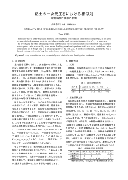 粘土の一次元圧密における相似則