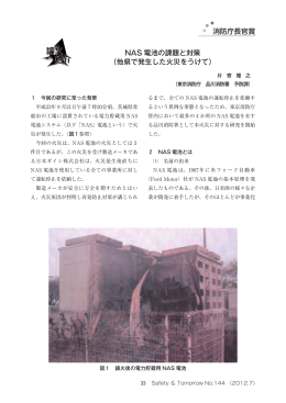 NAS 電池の課題と対策 （他県で発生した火災をうけて） 消防庁長官賞