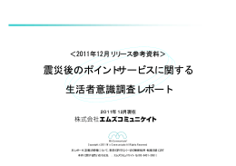 震災後のポイントサービスに関する生活者意識調査レポート（PDF 94KB）