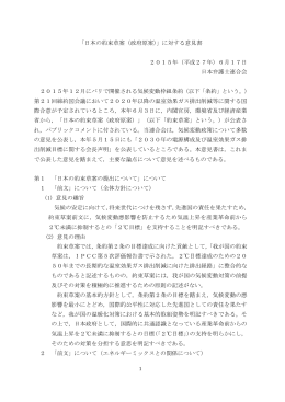 20150617 「日本の約束草案（政府原案）」に対する