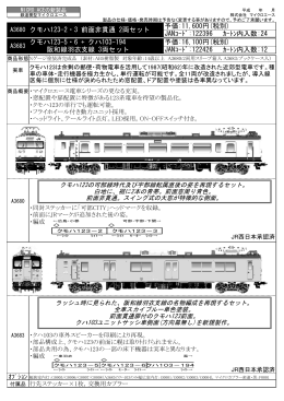 A3680 クモハ123-2・3 前面非貫通 2両セット 予価