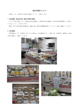 食品の選定について（PDF436KB）