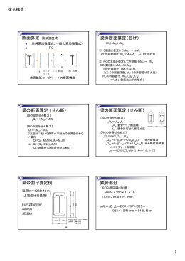 梁の断面算定〈せん断