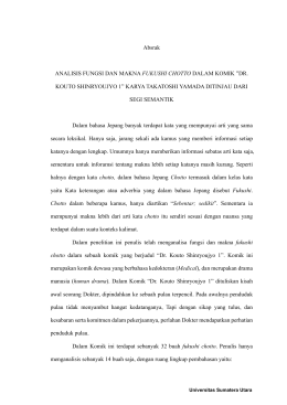 Absrak ANALISIS FUNGSI DAN MAKNA FUKUSHI CHOTTO