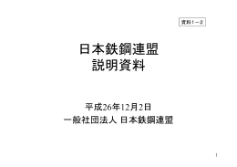 日本鉄鋼連盟 説明資料