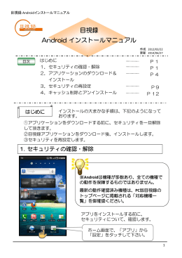 目視録 Android インスト ルマニュアル Android インストールマニュアル