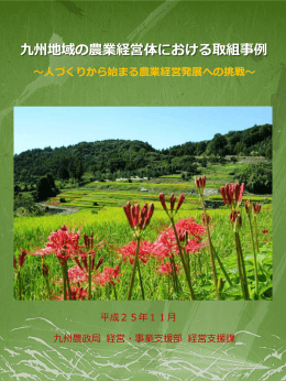 九州地域の農業経営体における取組事例（PDF：6402KB）