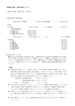 一級建築士 受験手数料（PDF：168KB）