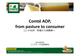 Comté AOP, from pasture to consumer