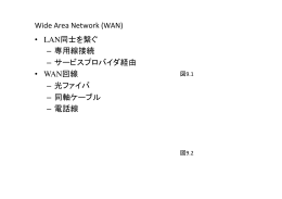 Wide Area Network (WAN) &bull; LAN同士を繋ぐ &ndash; 専用線接続 &ndash; サービス