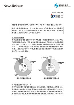 特許審査等の質についてのユーザーアンケート報告書を公表します(PDF