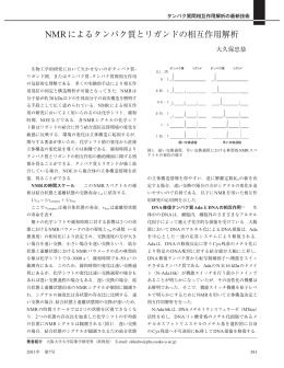 NMRによるタンパク質とリガンドの相互作用解析