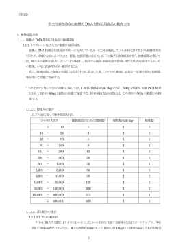 安全性審査済みの組換え DNA 技術応用食品の検査方法