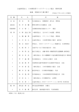 公益財団法人 日本障害者リハビリテーション協会 理事名簿 総裁 常陸宮