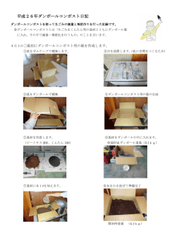 平成26年ダンボールコンポスト日記