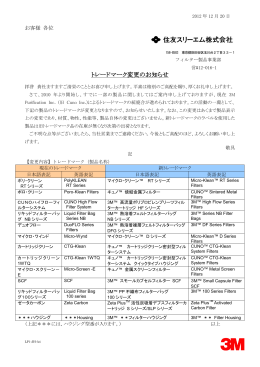 トレードマーク変更のお知らせ
