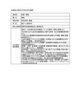 [学会発表] 幼少年の 学力低下」 体力低下」 心の問題」予防の取り 各