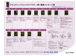 アキュチェックコンパクトプラス（黒）画面メッセージ表