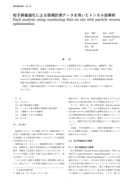 粒子群最適化による現場計測データを用いたトンネル逆解析