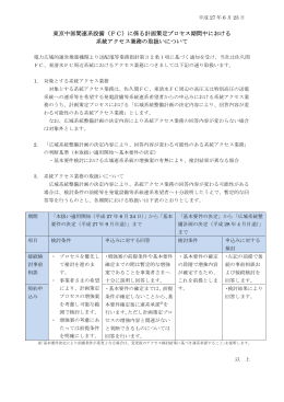 東京中部間連系設備（FC）に係る計画策定プロセス期間中